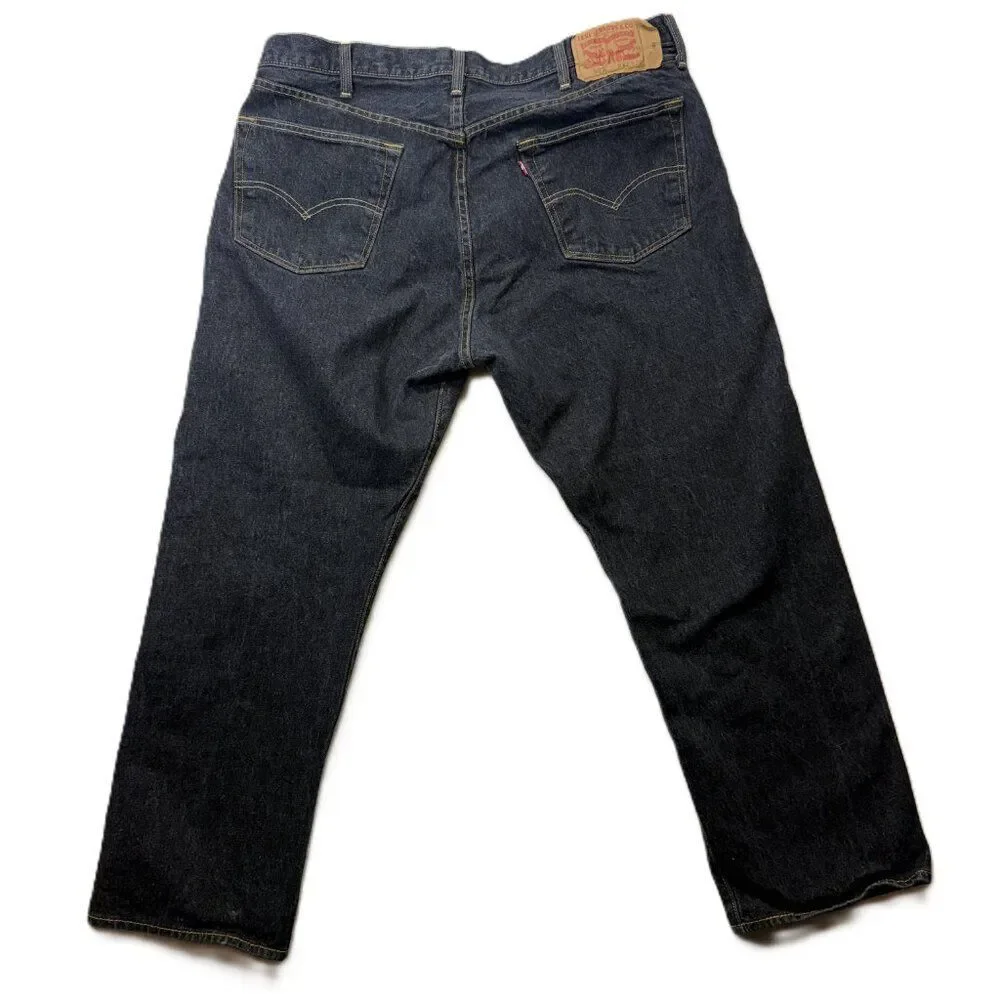 Levi’s 501 Men’s Jeans 42x30 – Dark Wash Denim – Original Button Fly – Classic
